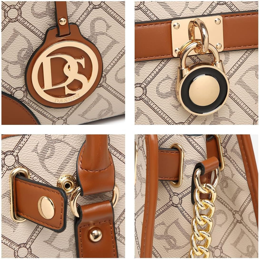 Women Handbags Top Handle Satchel Purse Shoulder Bag Hobo Bag Work Bag Set 2pcs