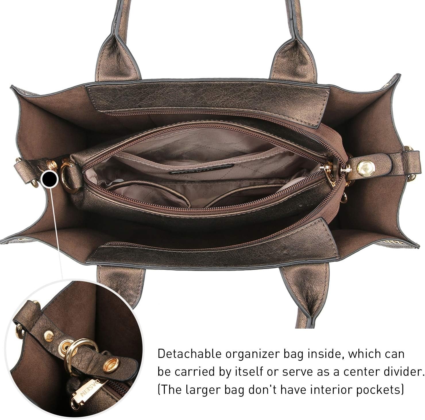 Purses Handbags for Women Tote Wallet Set Top Handle Satchel Shoulder Hobo Bag 3pcs