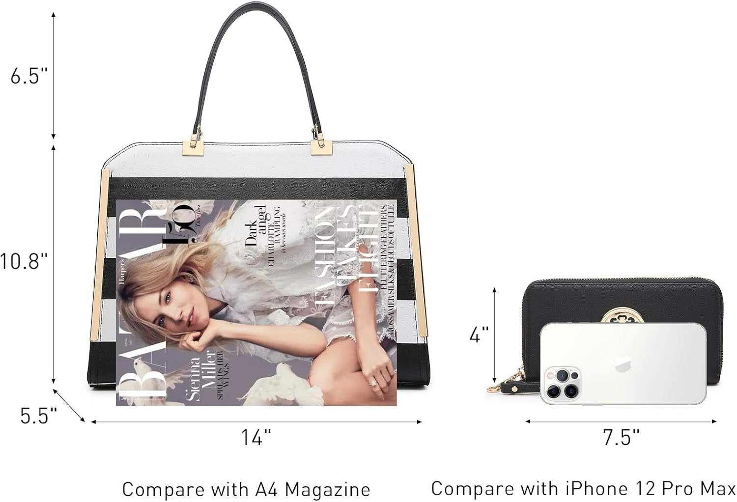 Women Purses and Handbags Top Handle Satchel Bags Large Shoulder Work Bag Tote with Wallet
