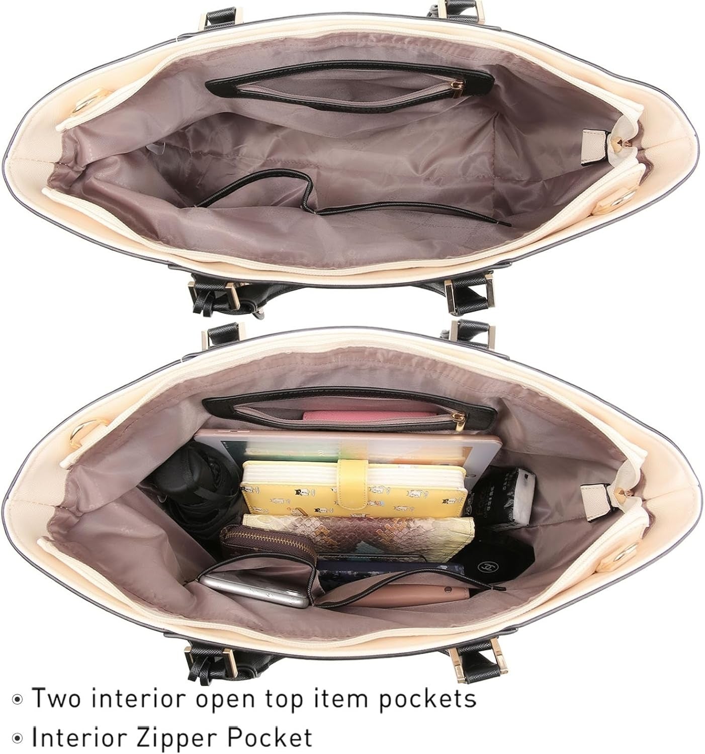 Satchel Purse Handbag for Women Large Shoulder Work Tote Bag With Matching Wallet