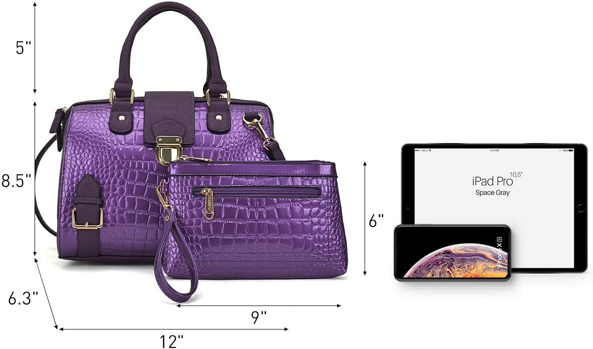 Women Barrel Handbags Fashion Satchel Bags Top Handle Shoulder Purses Vegan Leather Work Tote