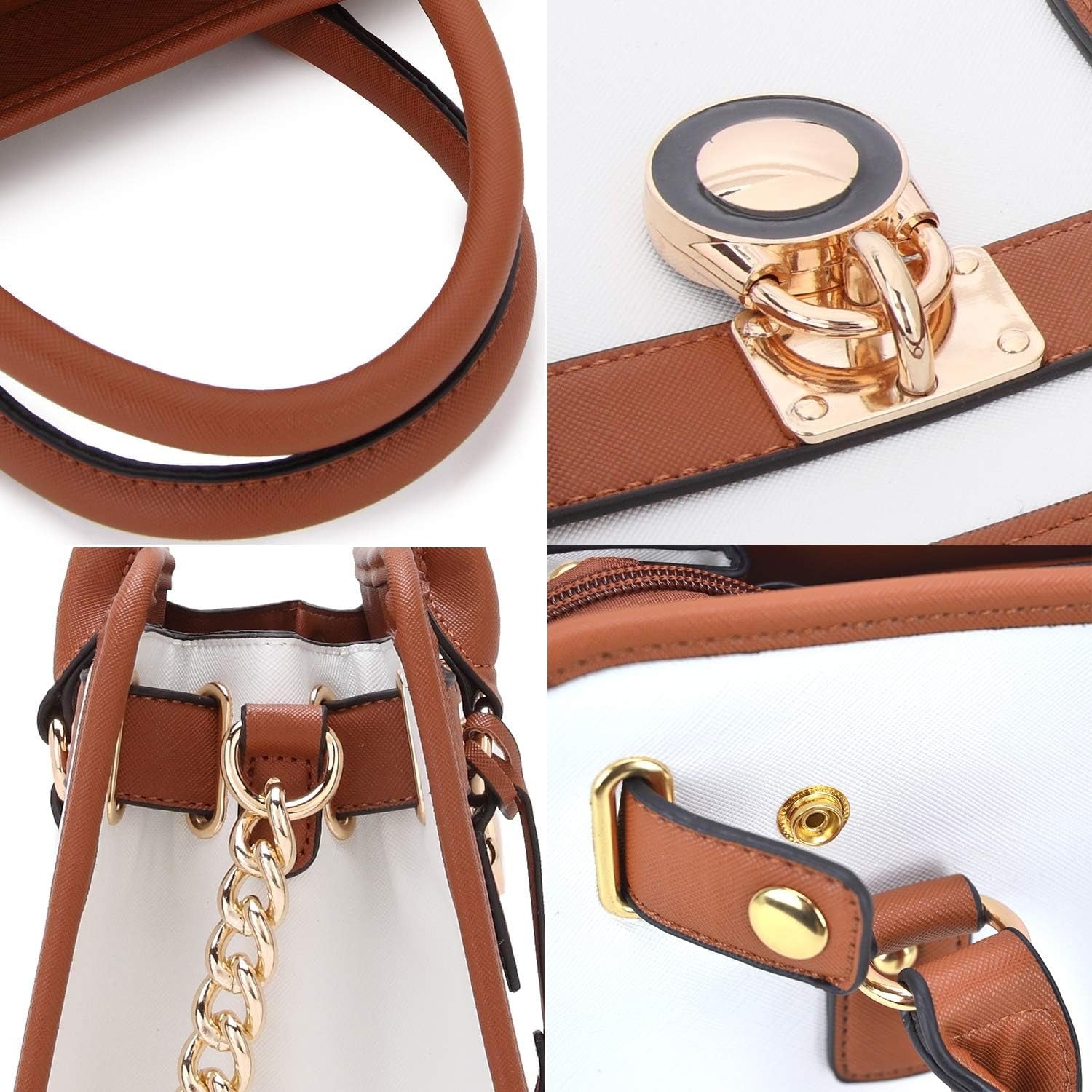 Women Handbags Top Handle Satchel Purse Shoulder Bag Hobo Bag Work Bag Set 2pcs