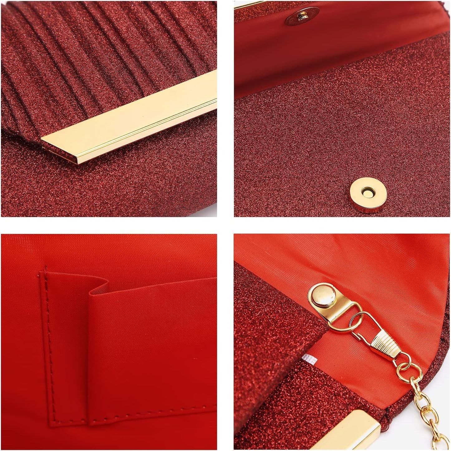 Women Evening Bags Wedding Purses Handbags Party Clutches Cocktail Prom Formal Clutch with Glitter Rhinestones