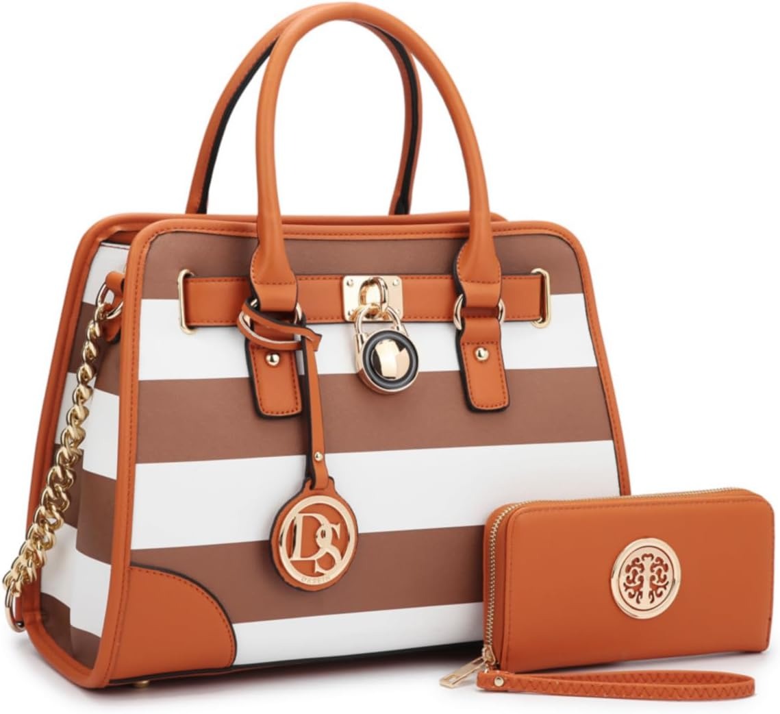 Women Handbags Top Handle Satchel Purse Shoulder Bag Hobo Bag Work Bag Set 2pcs
