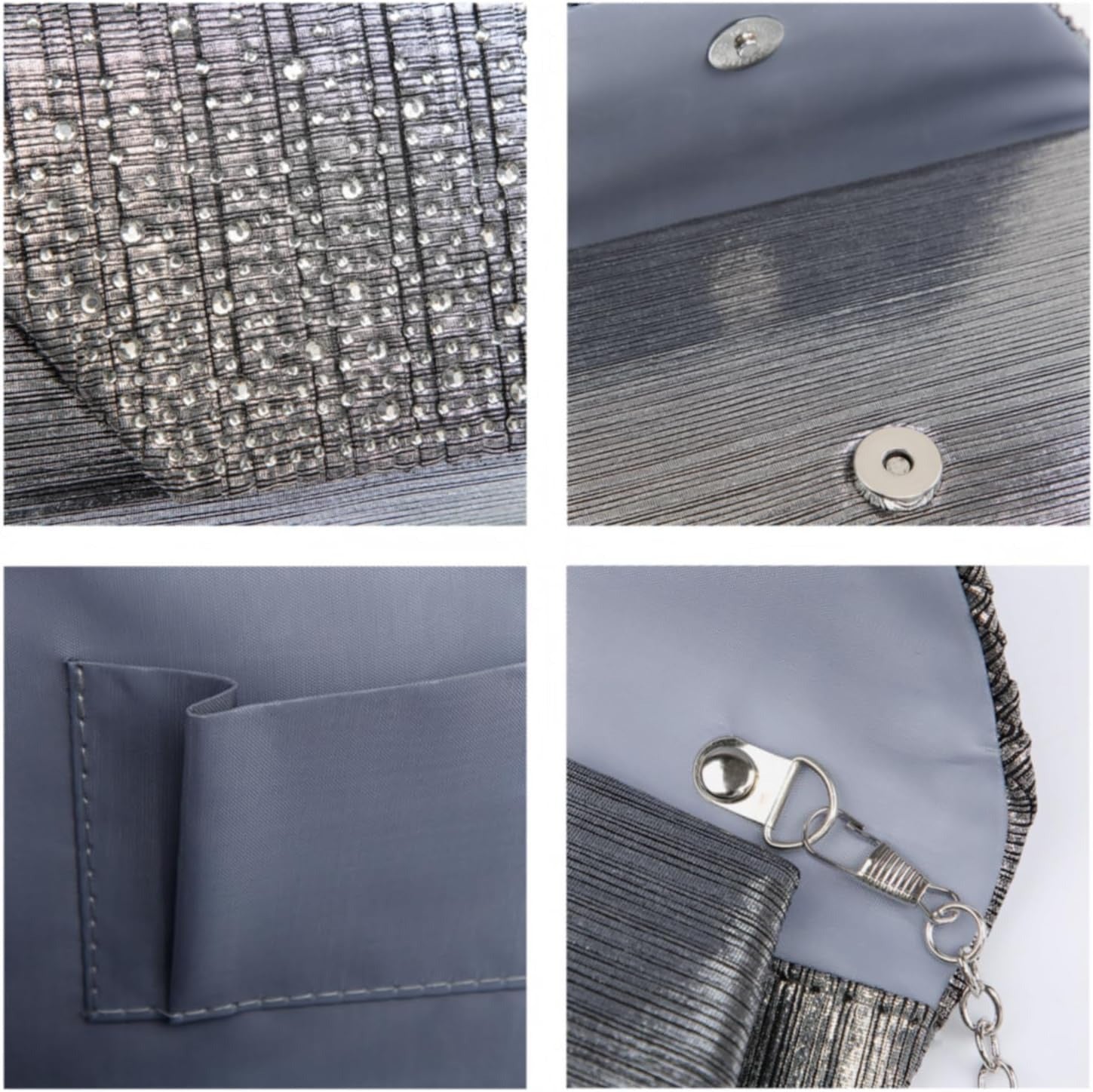 Women Evening Bags Wedding Purses Handbags Party Clutches Cocktail Prom Formal Clutch with Glitter Rhinestones