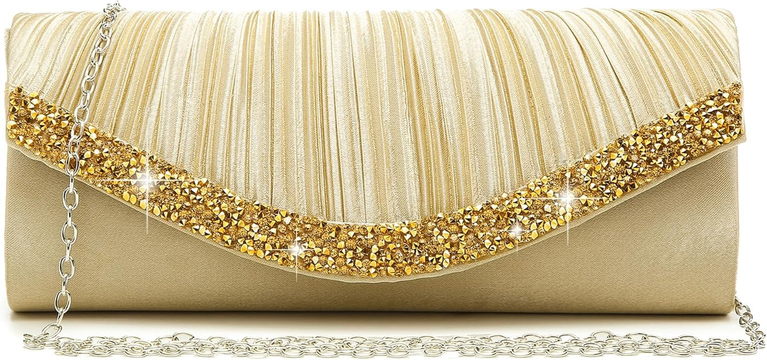 Clutch Purses for Women Evening Bags Formal Clutches with Rhinestones for Wedding Party Prom Dressy Purse