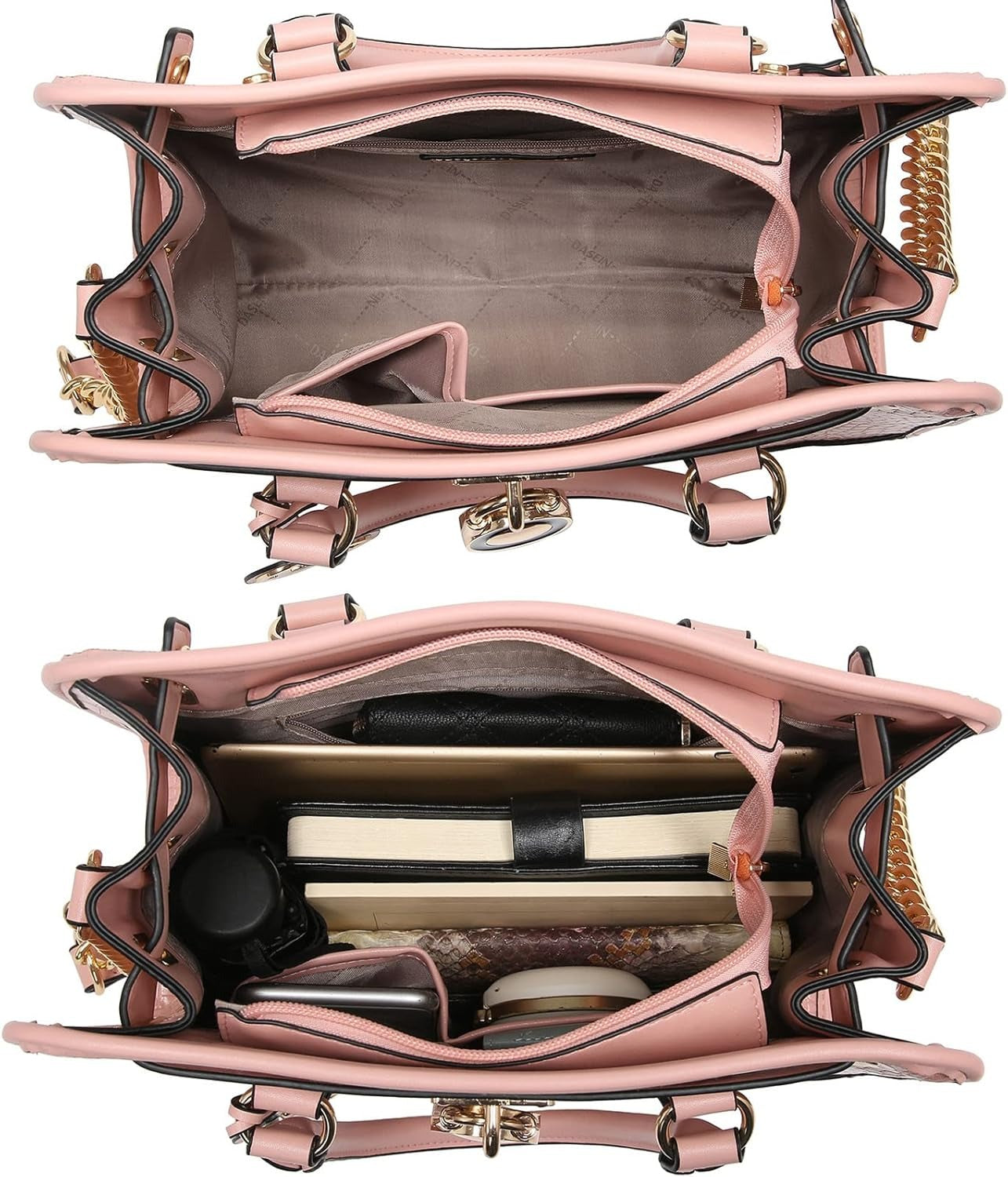 Women Handbags Top Handle Satchel Purse Shoulder Bag Hobo Bag Work Bag Set 2pcs