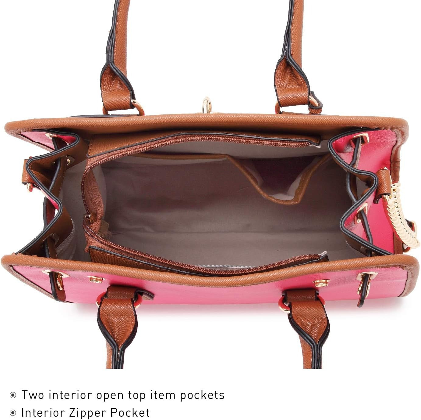 Women Handbags Top Handle Satchel Purse Shoulder Bag Hobo Bag Work Bag Set 2pcs