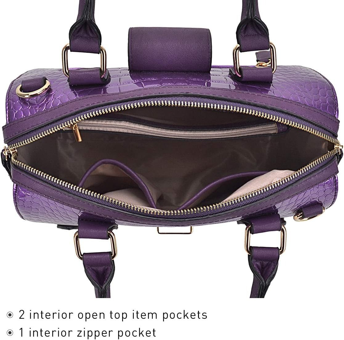 Women Barrel Handbags Fashion Satchel Bags Top Handle Shoulder Purses Vegan Leather Work Tote