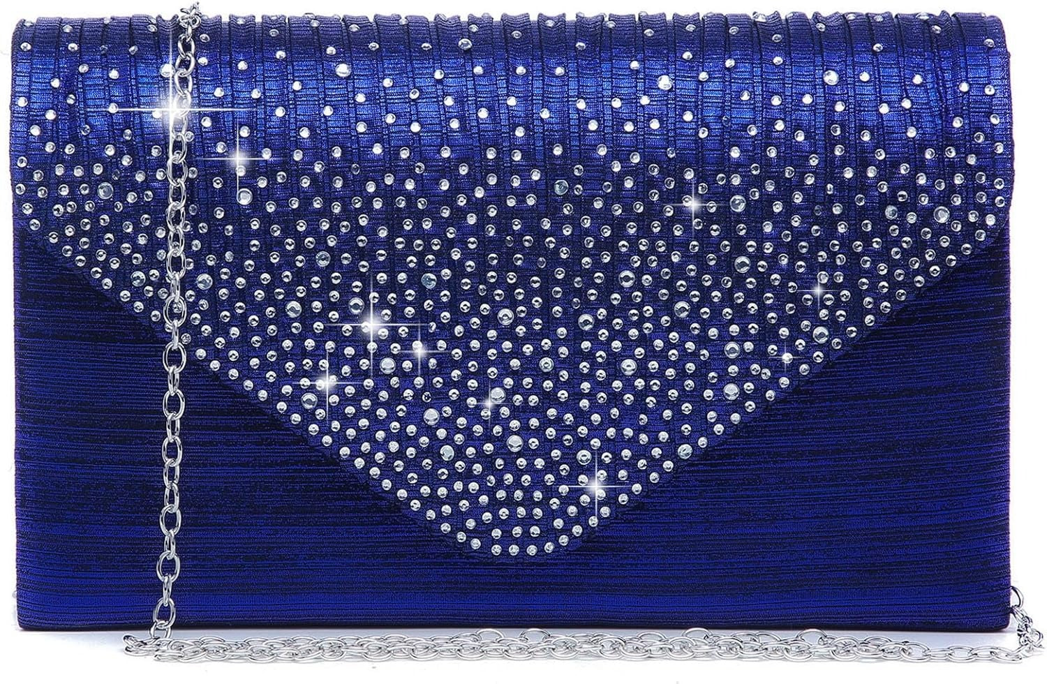 Ladies Frosted Satin Evening Clutch Purse Bag Crossbody Handbags Party Prom Wedding Envelope