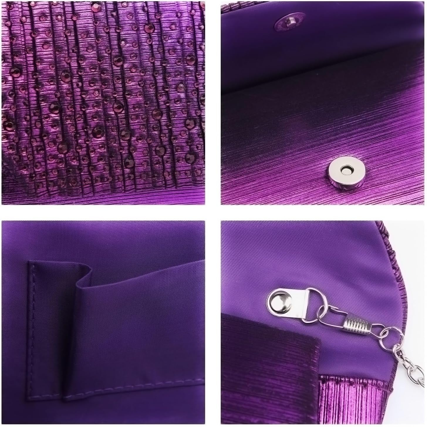 Women Evening Bags Wedding Purses Handbags Party Clutches Cocktail Prom Formal Clutch with Glitter Rhinestones