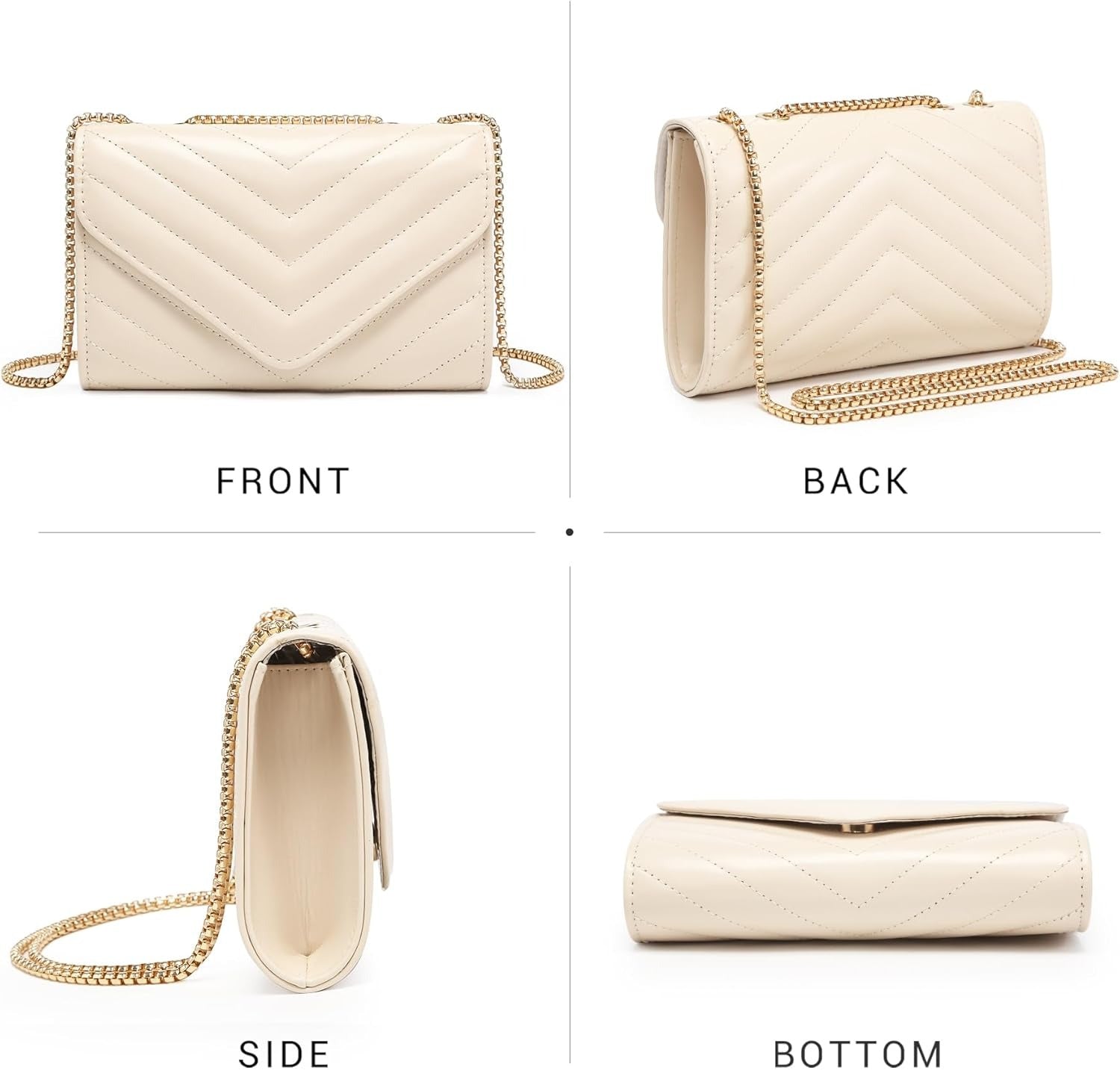 Women Small Quilted Crossbody Bags Stylish Designer Evening Bag Clutch Purses and Handbags with Chain Shoulder Strap