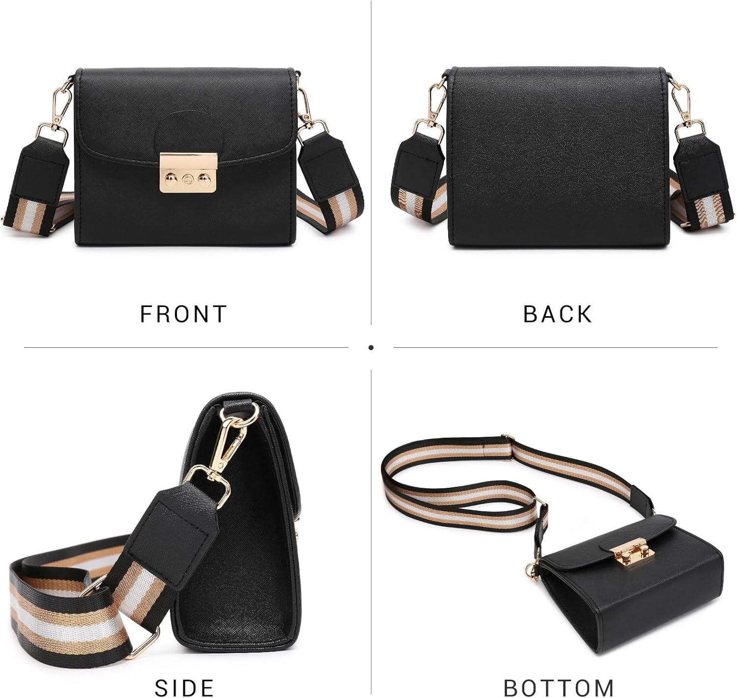 Women Small Crossbody Bag Designer Evening Bag Clutch Purse Handbag for Wedding/Prom/Party with Double Chain Strap | Small, Designer