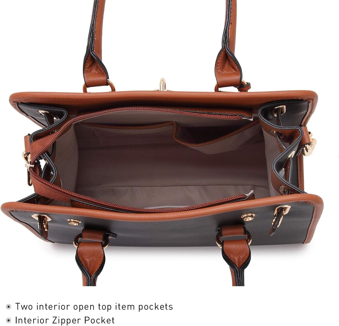 Women Handbags Top Handle Satchel Purse Shoulder Bag Hobo Bag Work Bag Set 2pcs