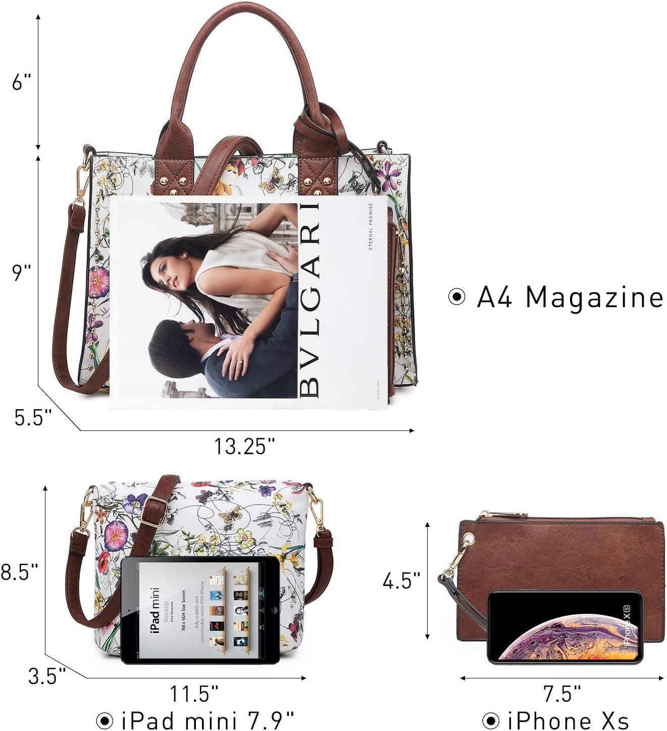 Purses Handbags for Women Tote Wallet Set Top Handle Satchel Shoulder Hobo Bag