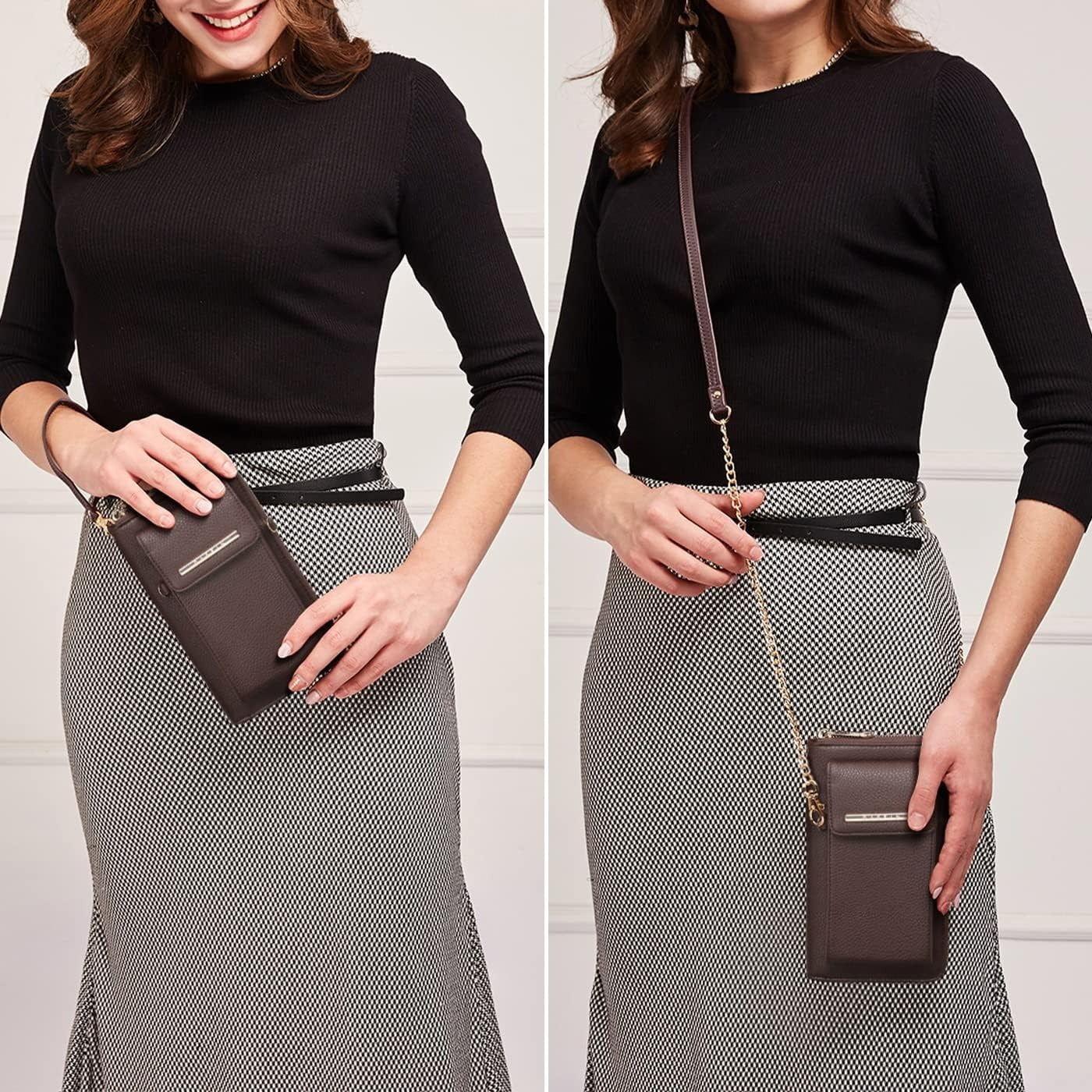 Crossbody Bag Phone Purse Handbag for Women Shoulder Bag Credit Card Wristlet Wallet with Multi Pockets