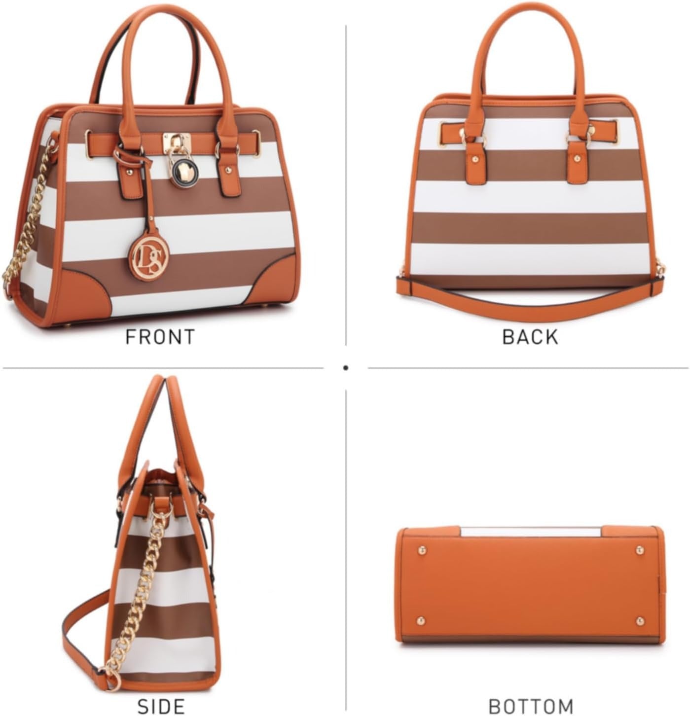Women Handbags Top Handle Satchel Purse Shoulder Bag Hobo Bag Work Bag Set 2pcs