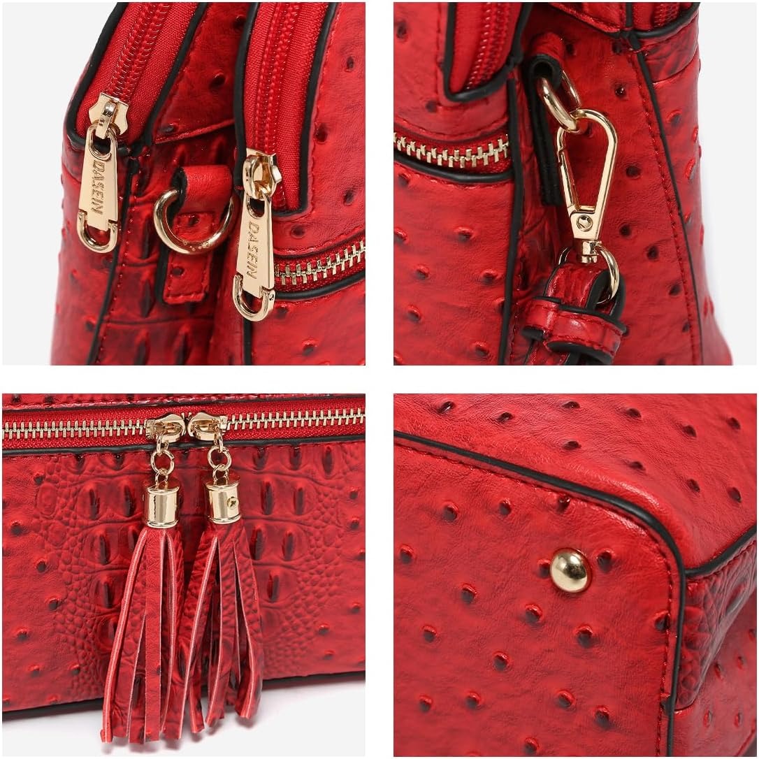 Women Tassel Zipper Pocket Crossbody Bag Shoulder Purse Fashion Travel Bag