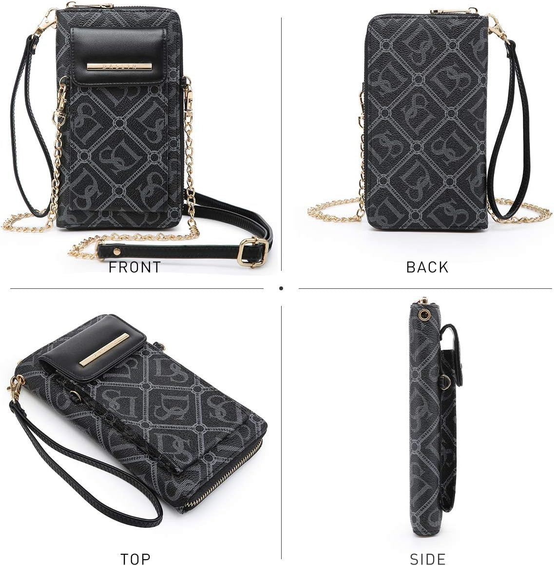 Crossbody Bag Phone Purse Handbag for Women Shoulder Bag Credit Card Wristlet Wallet with Multi Pockets