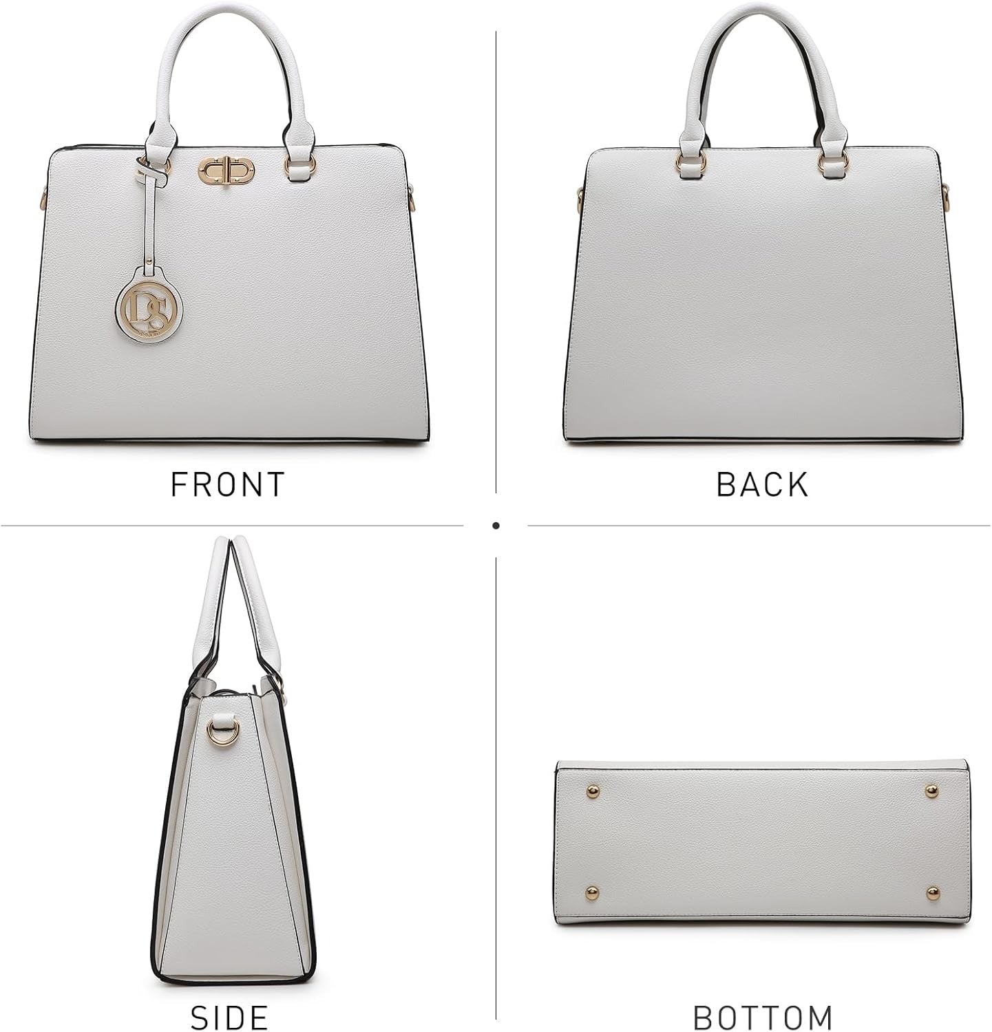 Women Handbags Purses Ladies Work Purse Satchel Tote Top Handle Shoulder Bags with Matching Clutch
