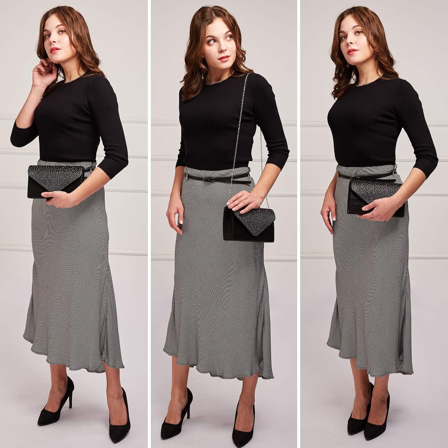 Ladies Frosted Satin Evening Clutch Purse Bag Crossbody Handbags Party Prom Wedding Envelope