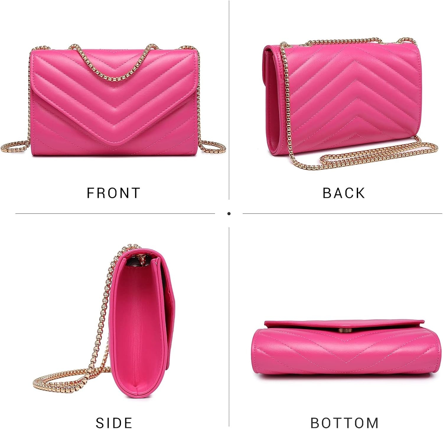 Women Small Quilted Crossbody Bags Stylish Designer Evening Bag Clutch Purses and Handbags with Chain Shoulder Strap
