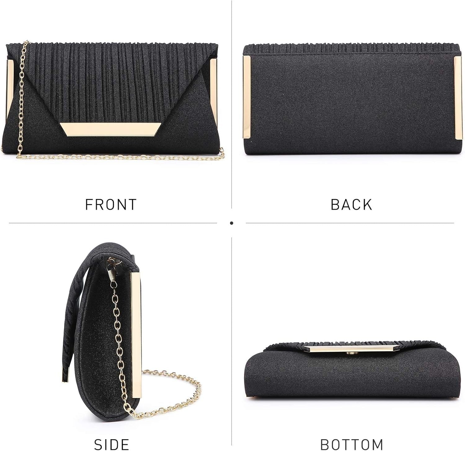 Women Evening Bags Wedding Purses Handbags Party Clutches Cocktail Prom Formal Clutch with Glitter Rhinestones