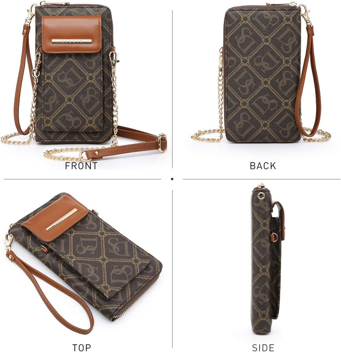 Crossbody Bag Phone Purse Handbag for Women Shoulder Bag Credit Card Wristlet Wallet with Multi Pockets