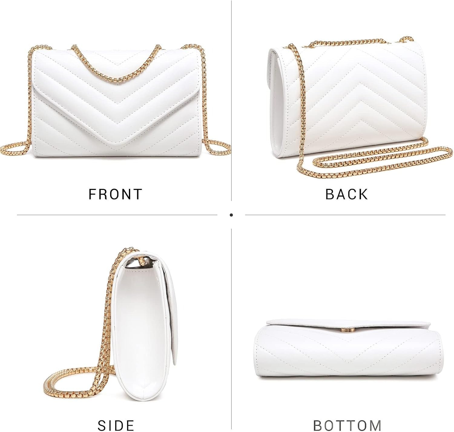 Women Small Quilted Crossbody Bags Stylish Designer Evening Bag Clutch Purses and Handbags with Chain Shoulder Strap