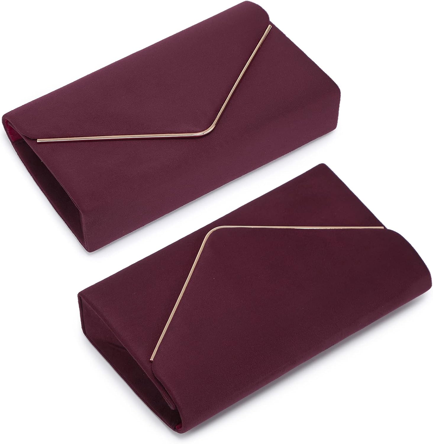 Women Faux Suede Evening Clutch Bags Formal Party Clutches Wedding Purses Cocktail Prom Clutches