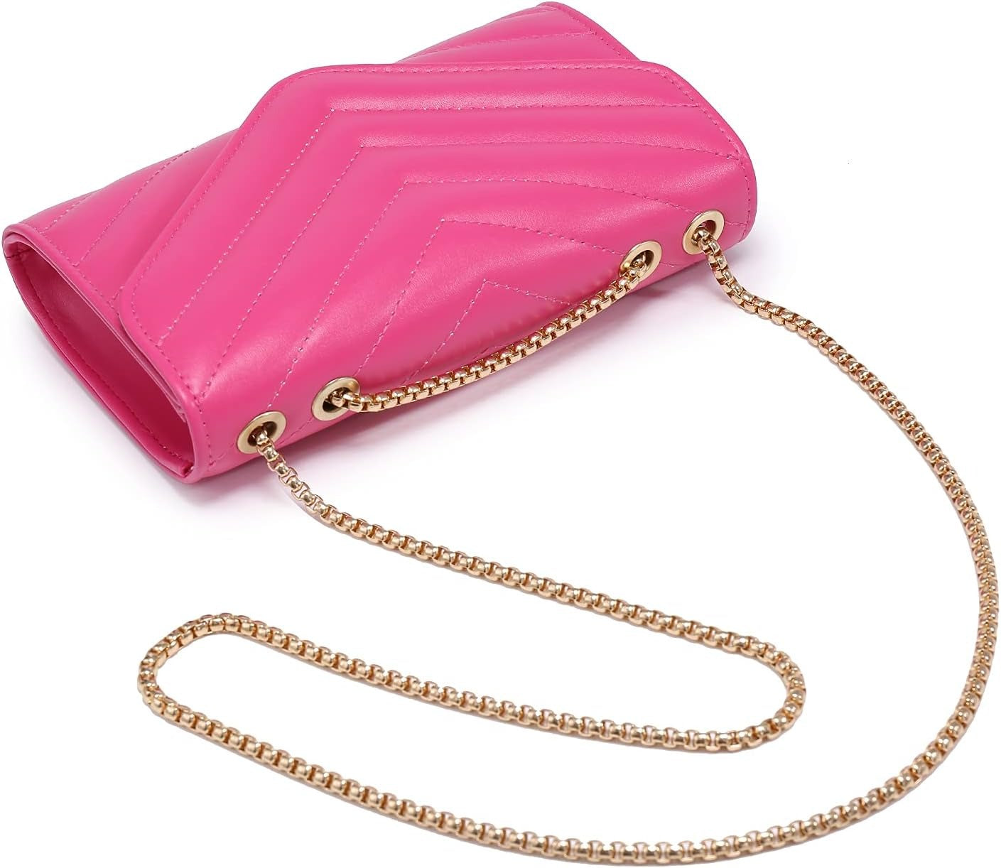 Women Small Quilted Crossbody Bags Stylish Designer Evening Bag Clutch Purses and Handbags with Chain Shoulder Strap