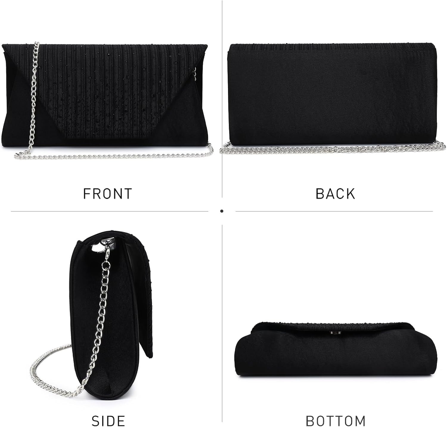 Women Evening Bags Wedding Purses Handbags Party Clutches Cocktail Prom Formal Clutch with Glitter Rhinestones