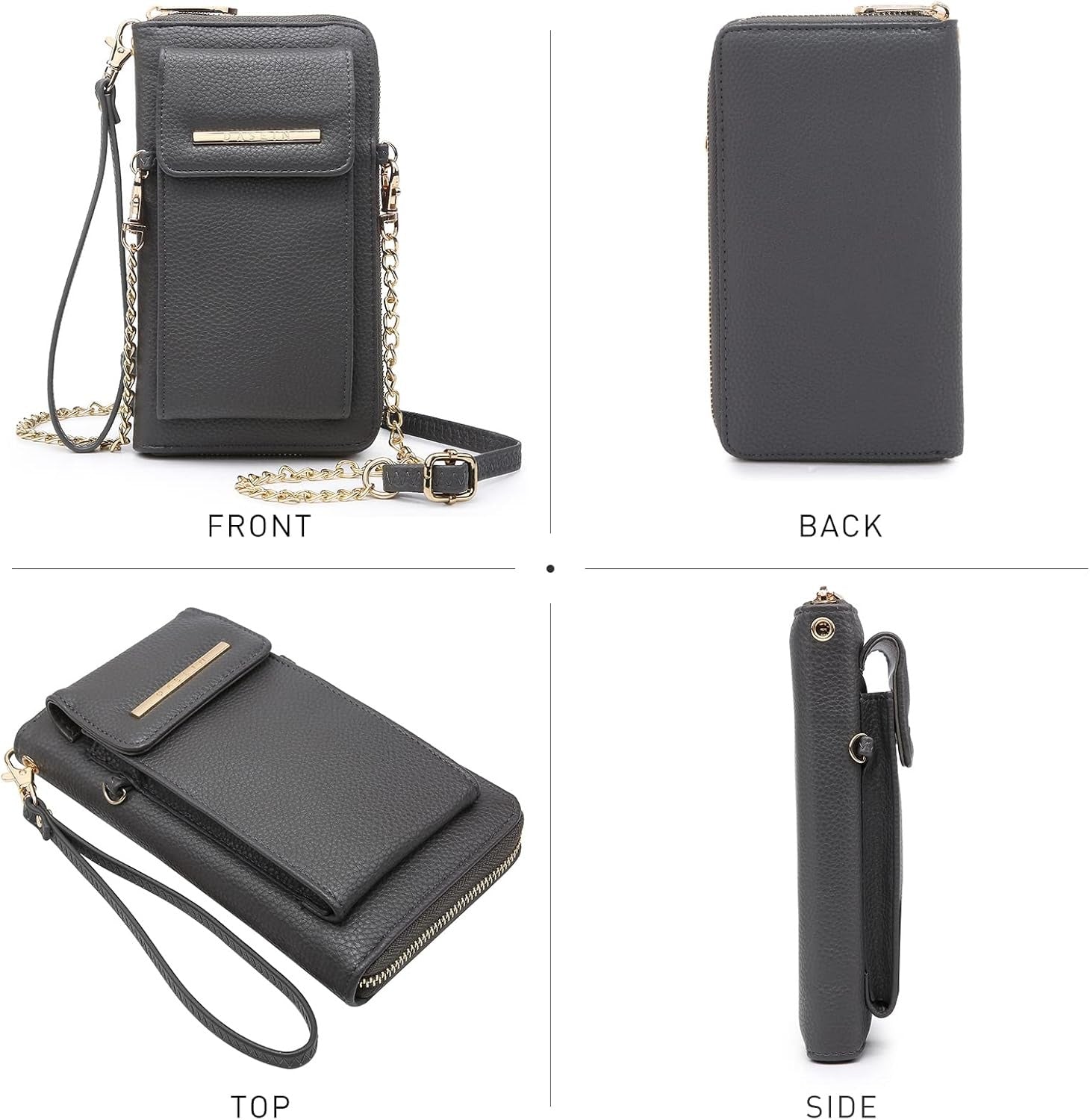 Crossbody Bag Phone Purse Handbag for Women Shoulder Bag Credit Card Wristlet Wallet with Multi Pockets