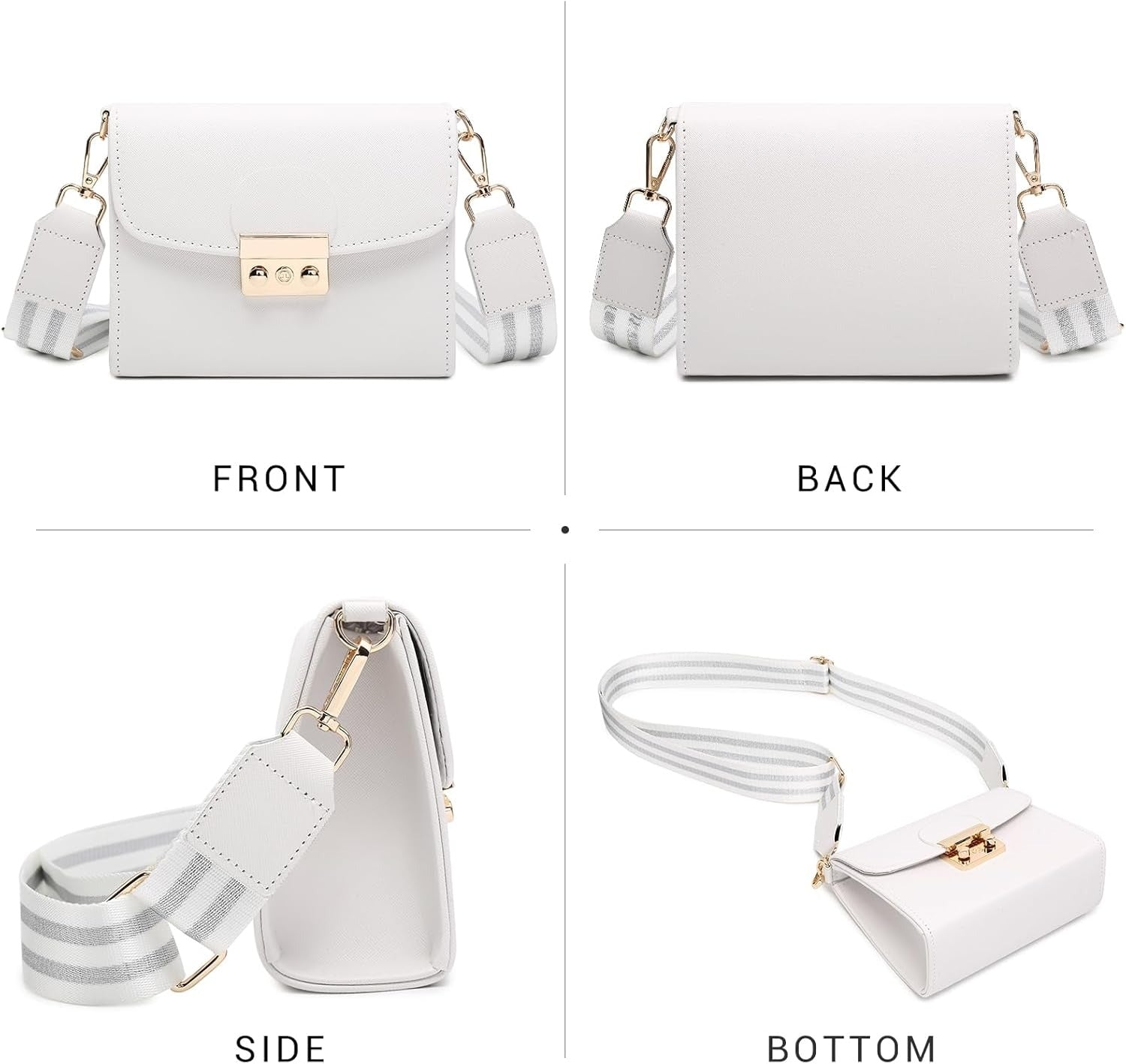 Women Small Crossbody Bag Designer Evening Bag Clutch Purse Handbag for Wedding/Prom/Party with Double Chain Strap | Small, Designer