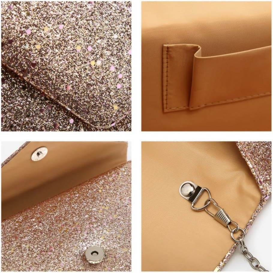 Women Glitter Evening Bags Formal Clutches Wedding Purses Party Dressy Clutch Purse Cocktail Prom Handbags