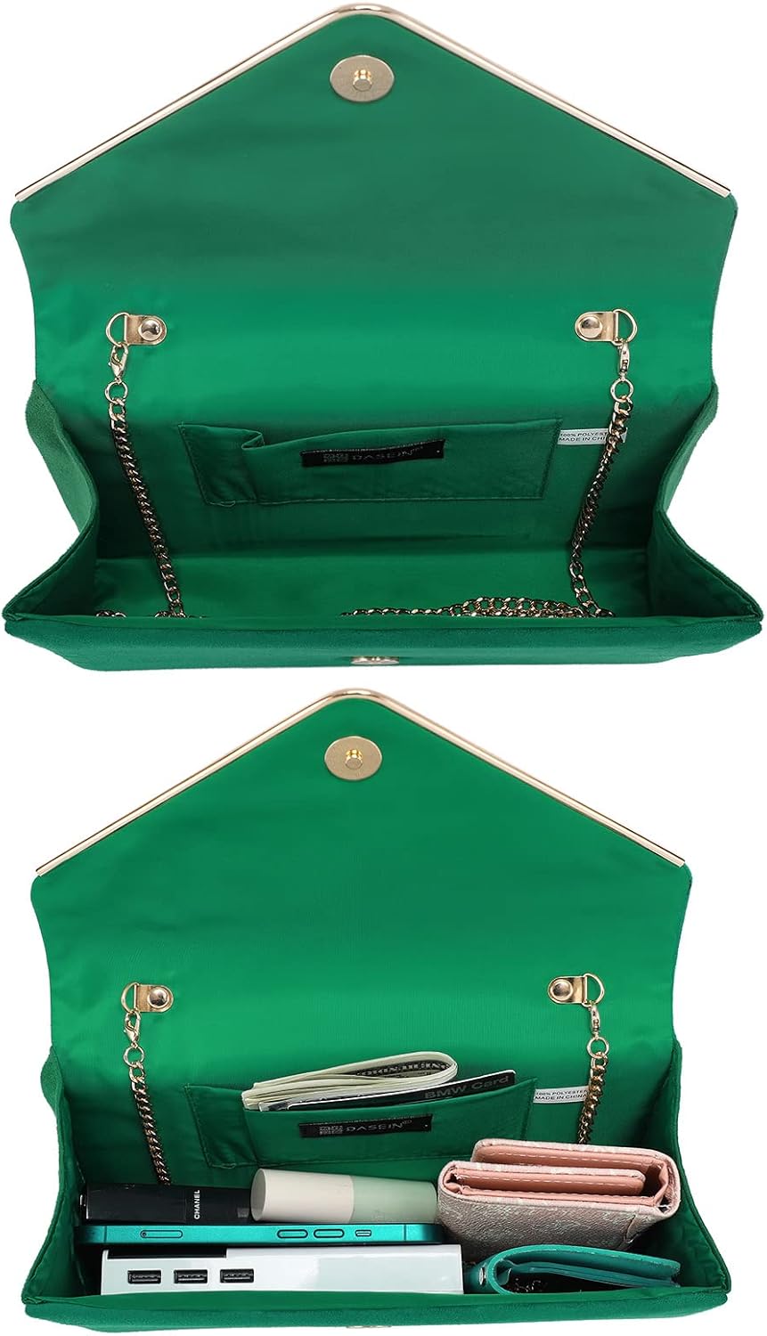 Women Faux Suede Evening Clutch Bags Formal Party Clutches Wedding Purses Cocktail Prom Clutches