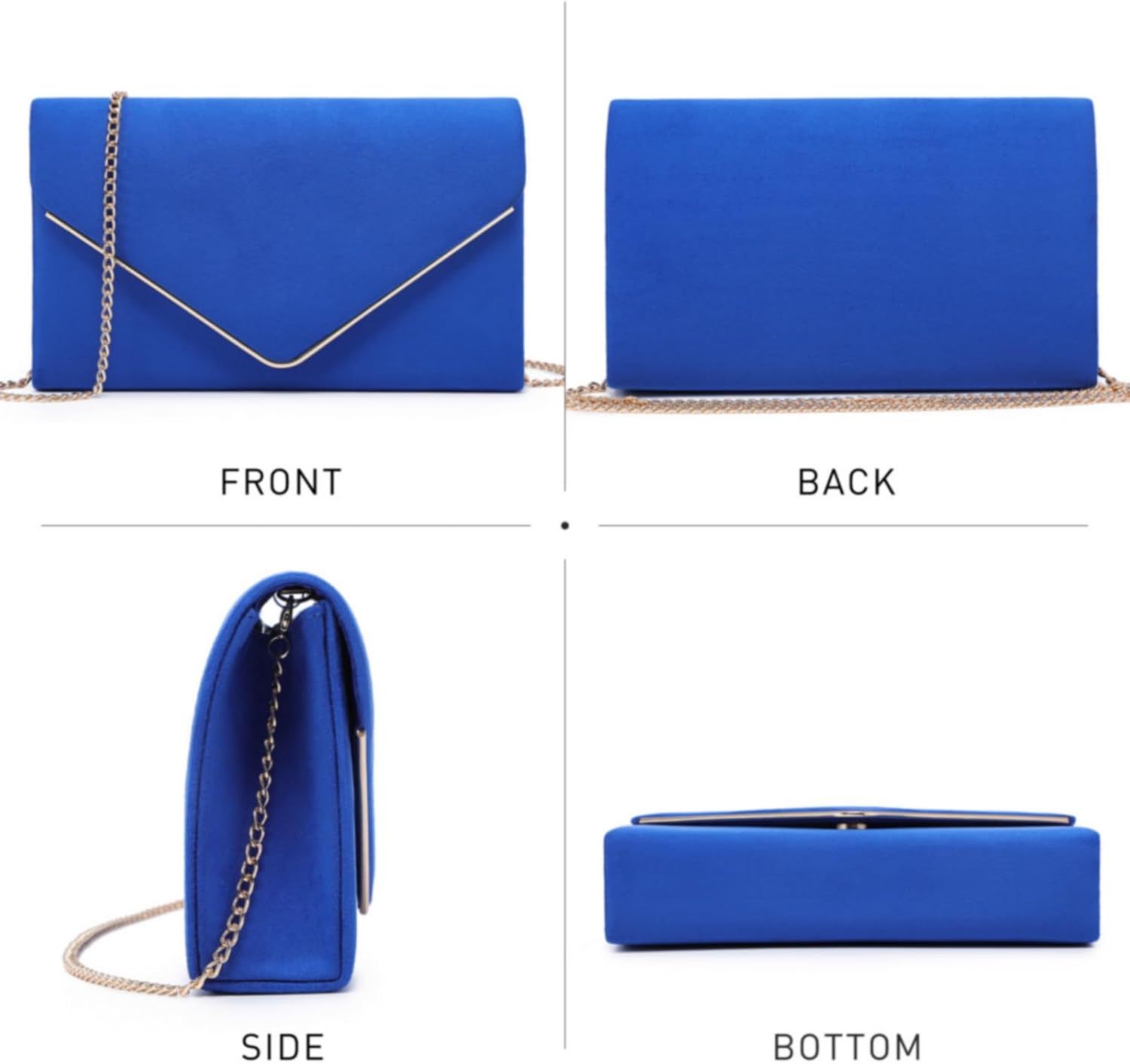 Women Faux Suede Evening Clutch Bags Formal Party Clutches Wedding Purses Cocktail Prom Clutches