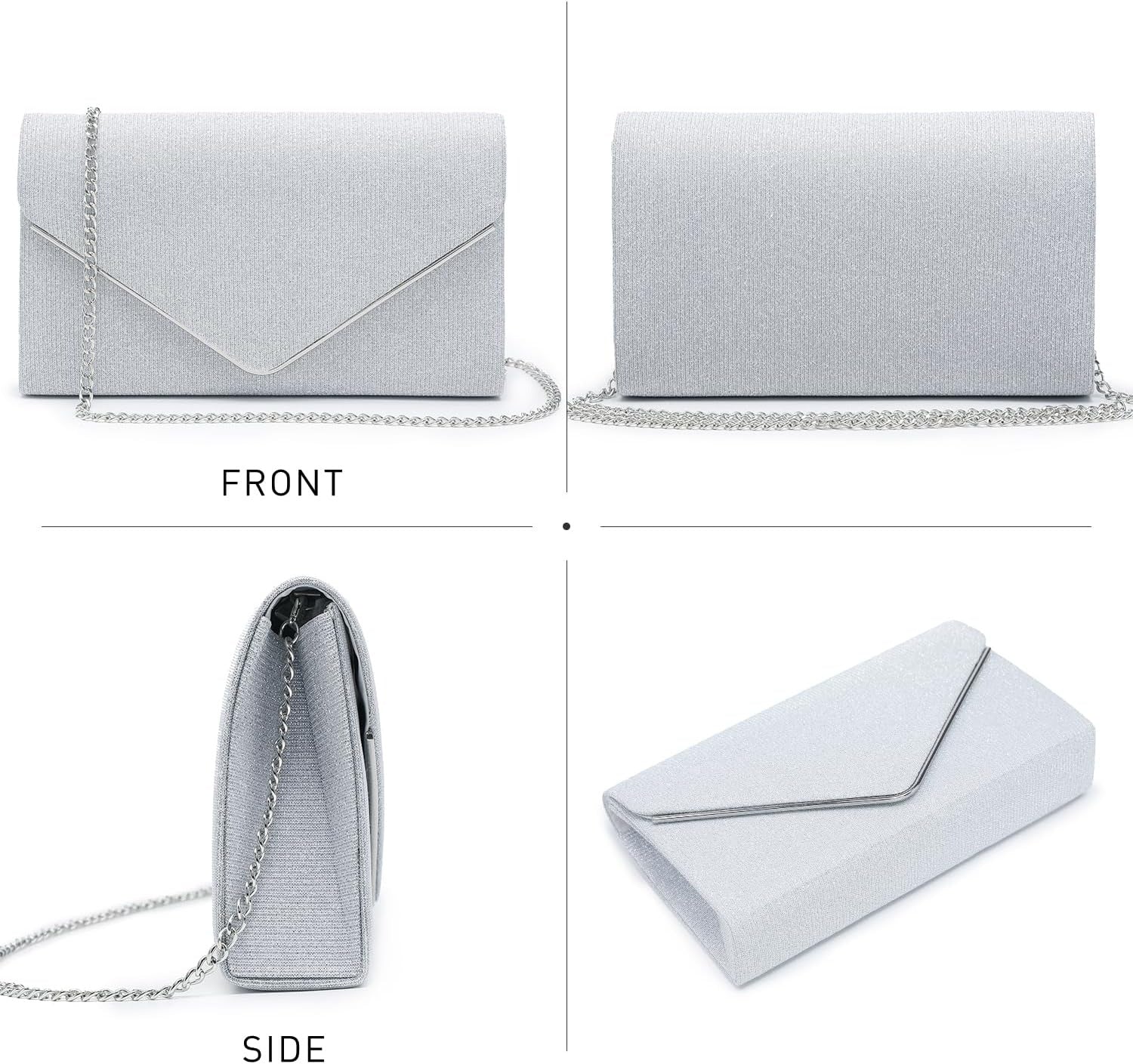 Women Glistening Clutches Handbags Evening Bags Wedding Purses Cocktail Prom Party Clutches