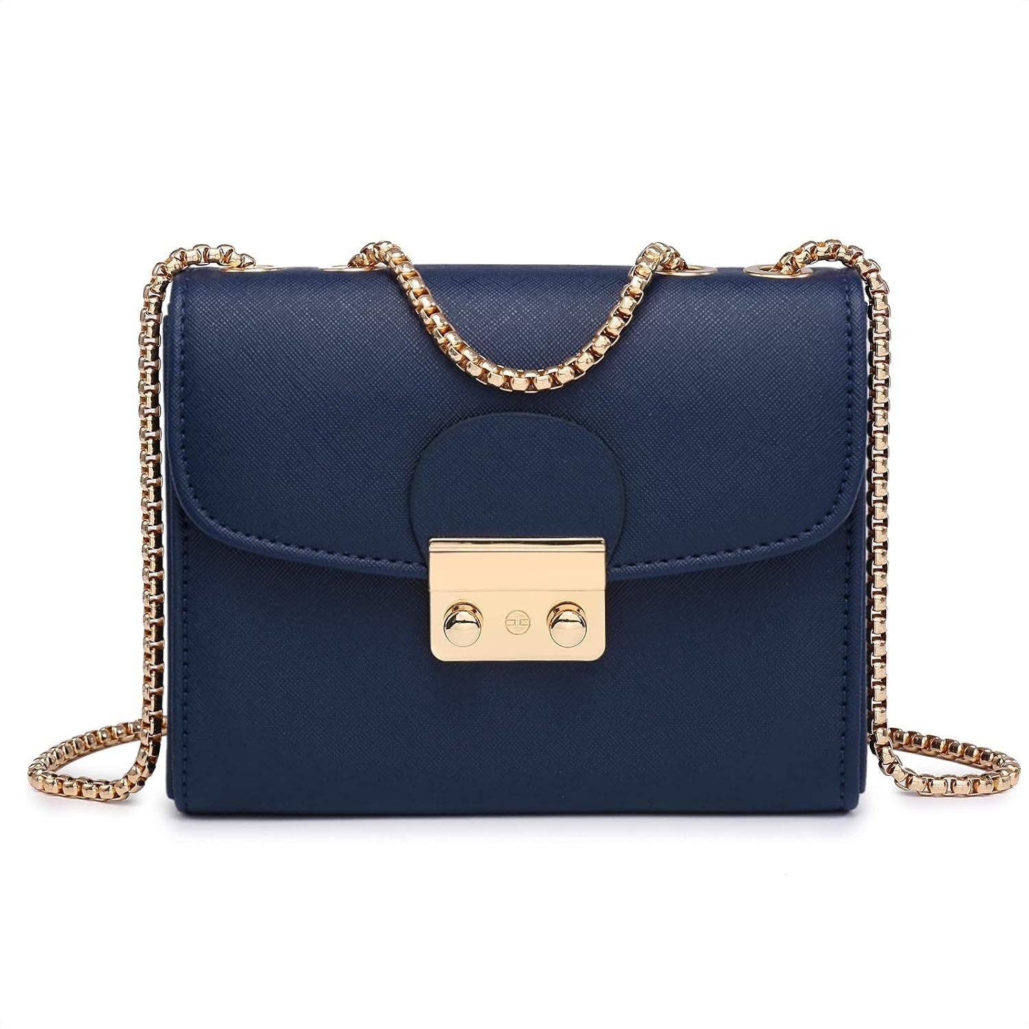 Women Small Crossbody Bag Designer Evening Bag Clutch Purse Handbag for Wedding/Prom/Party with Double Chain Strap | Small, Designer