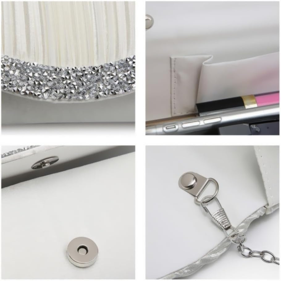 Clutch Purses for Women Evening Bags Formal Clutches with Rhinestones for Wedding Party Prom Dressy Purse