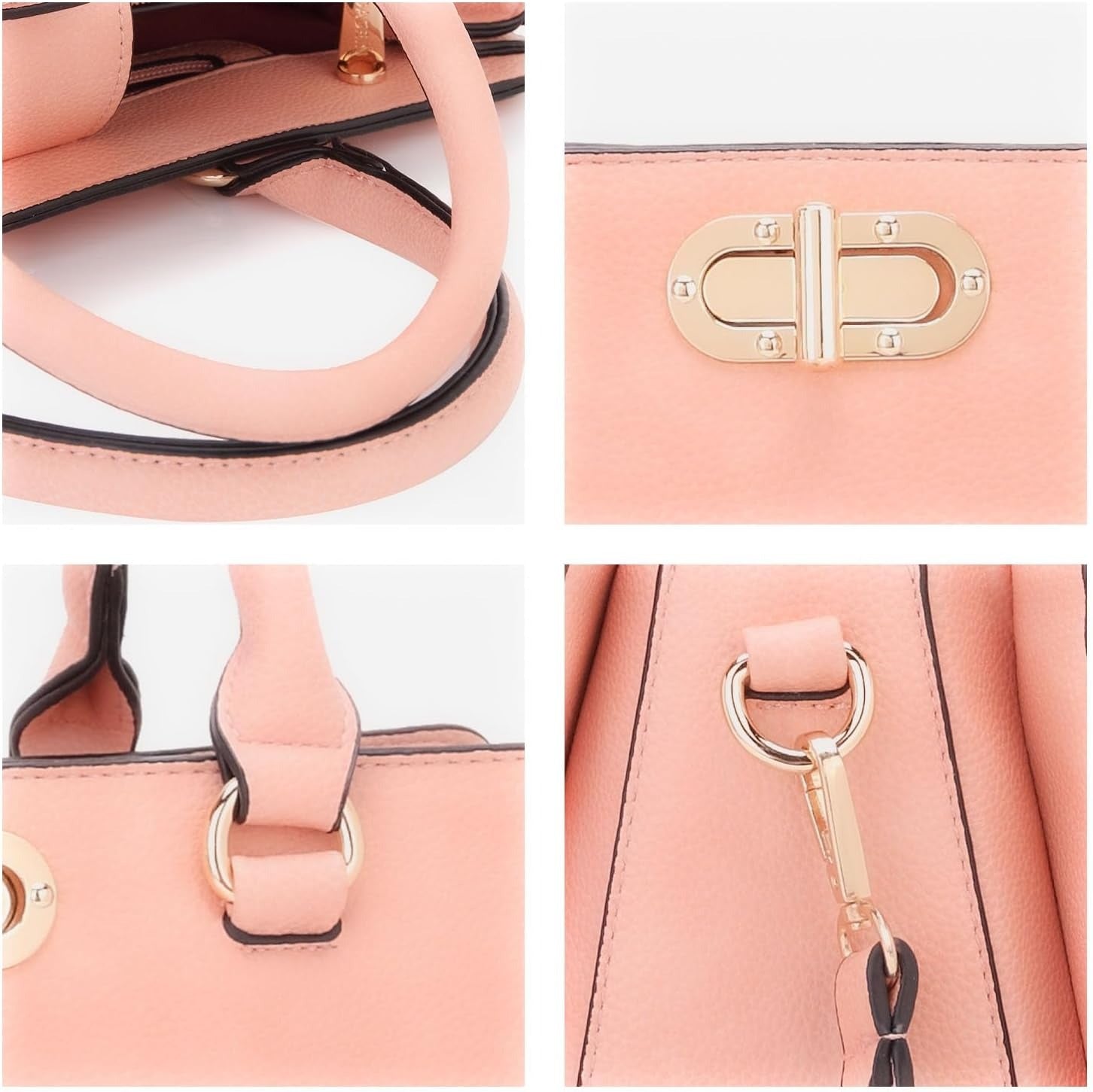 Women Handbags Purses Ladies Work Purse Satchel Tote Top Handle Shoulder Bags with Matching Clutch