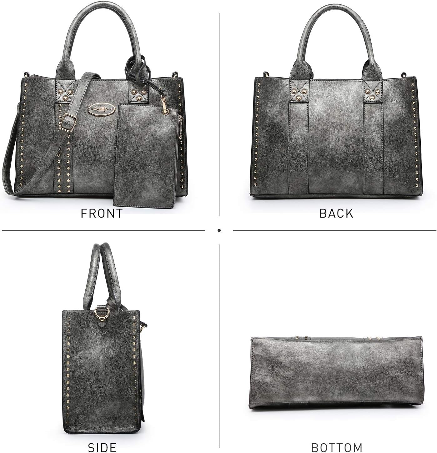 Purses Handbags for Women Tote Wallet Set Top Handle Satchel Shoulder Hobo Bag 3pcs