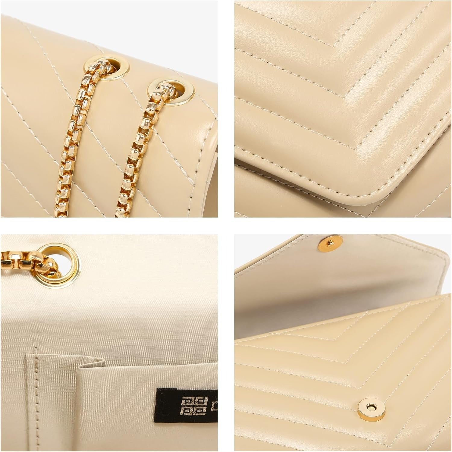 Women Small Quilted Crossbody Bags Stylish Designer Evening Bag Clutch Purses and Handbags with Chain Shoulder Strap