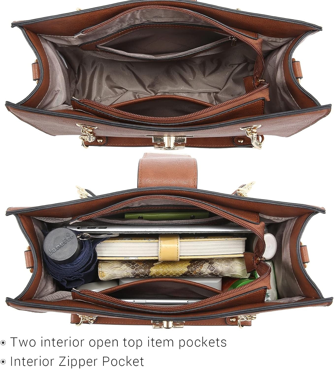 Leather Handbag Tote Hobo Bag for Women Shoulder Purse Top Handle Satchel Bag with Matching Clutch