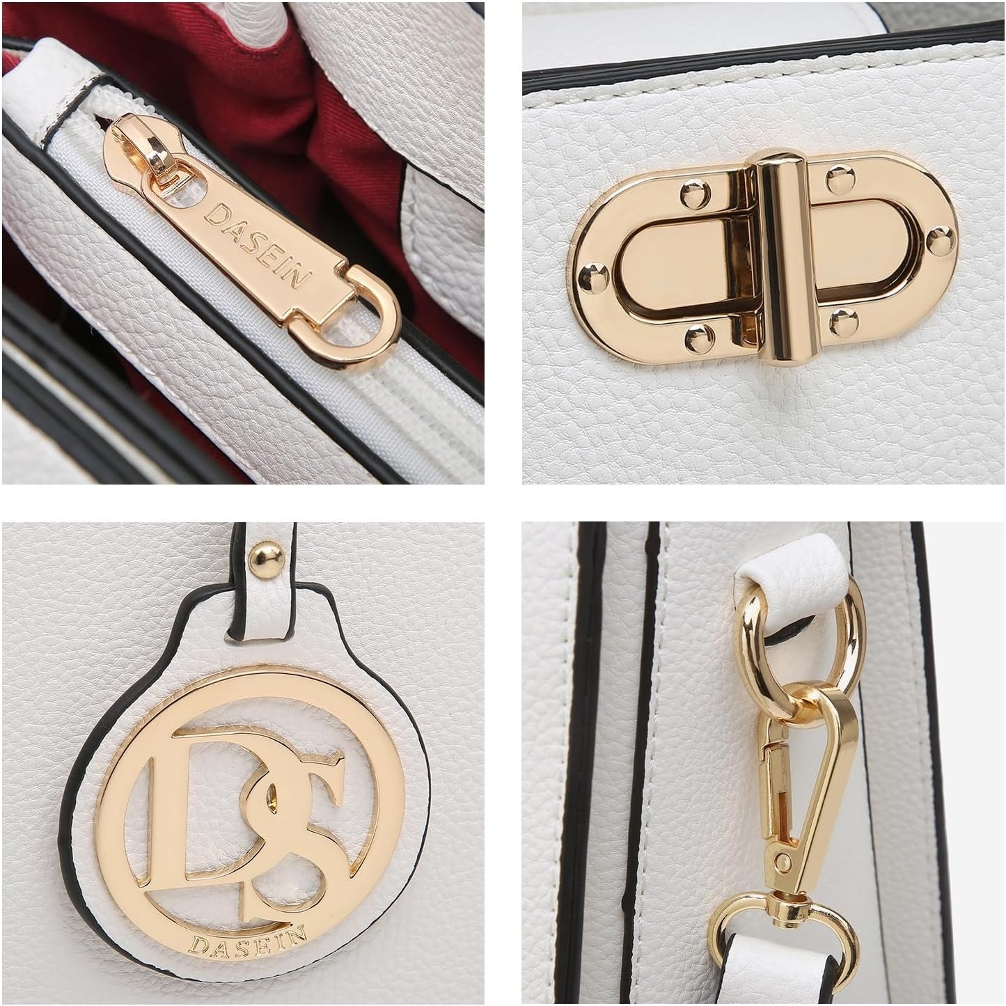 Women Handbags Purses Ladies Work Purse Satchel Tote Top Handle Shoulder Bags with Matching Clutch