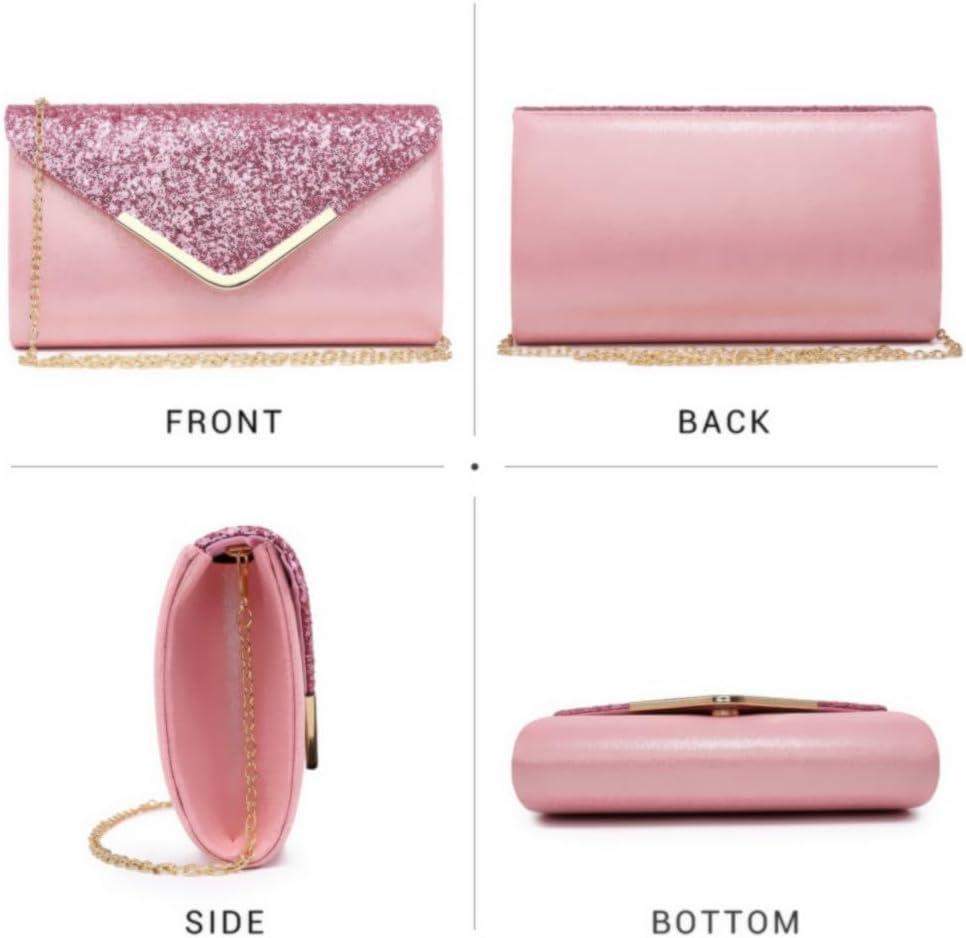 Women Evening Bags Formal Clutch Purses for Wedding Party Prom Handbags with Shoulder Strap and Glitter Flap | Formal, Wedding Party, Prom, with Shoulder Strap, Glitter Flap, Formal