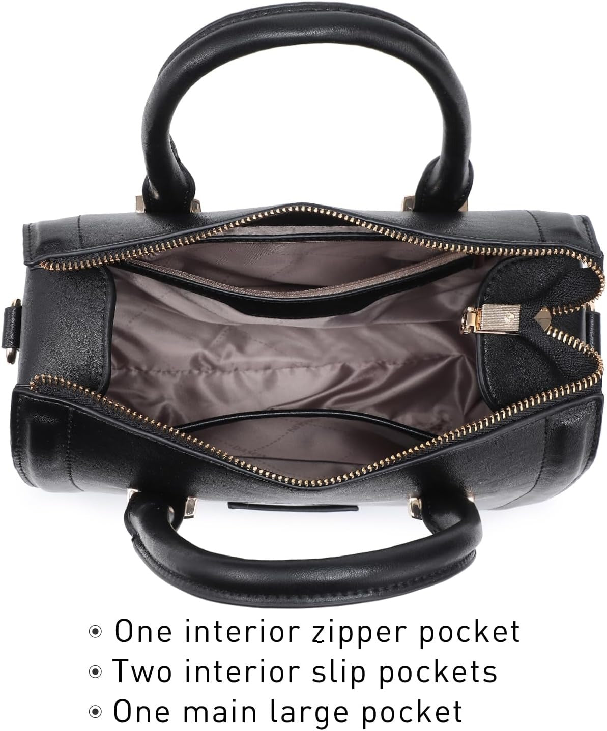 Shiny Patent Faux Leather Handbags Barrel Top Handle Purse Satchel Bag Shoulder Bag for Women