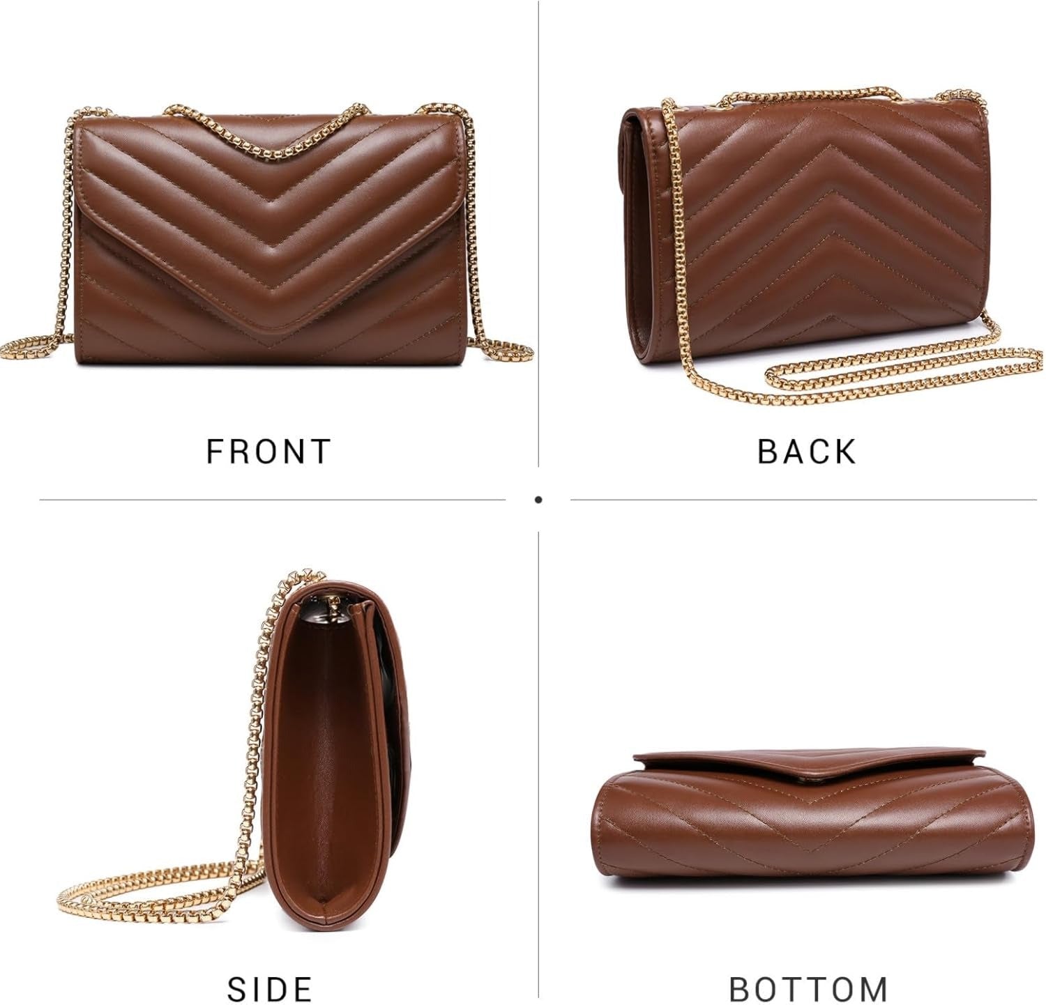 Women Small Quilted Crossbody Bags Stylish Designer Evening Bag Clutch Purses and Handbags with Chain Shoulder Strap