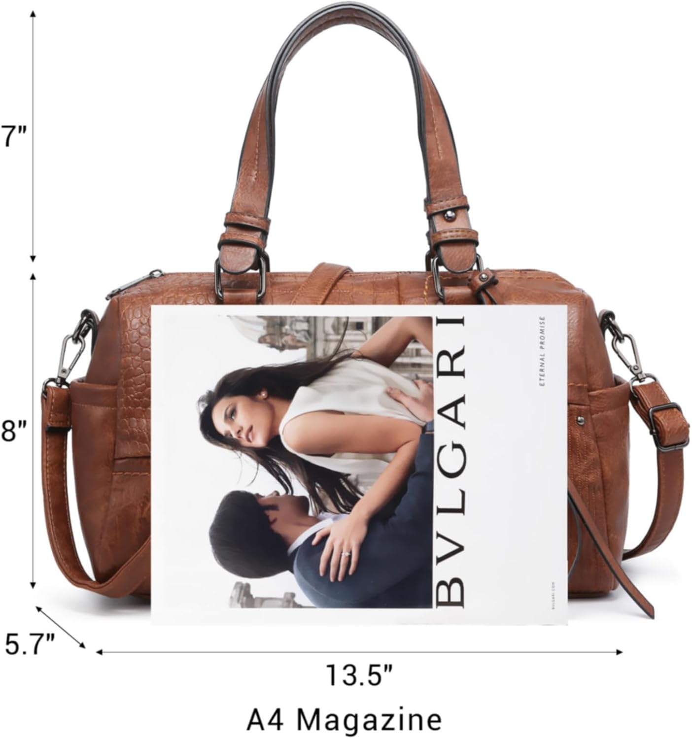 Women Soft Vegan Leather Barrel Bags Large Hobo Top Handle Work Totes Satchel Handbags Shoulder Purse
