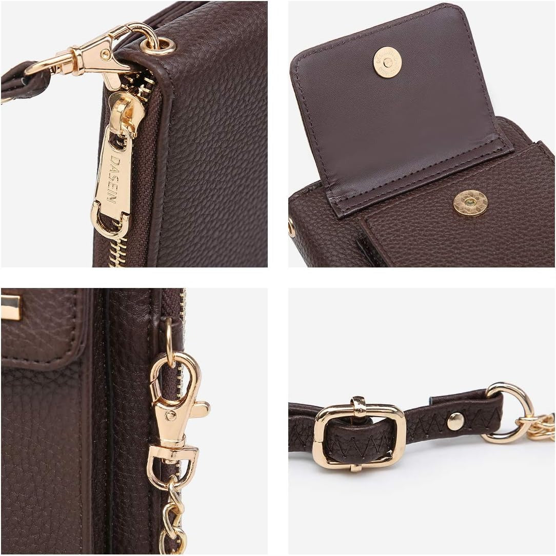 Crossbody Bag Phone Purse Handbag for Women Shoulder Bag Credit Card Wristlet Wallet with Multi Pockets